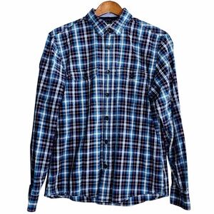 Roots Canada Men’s Plaid Flannel Button Down Size Medium